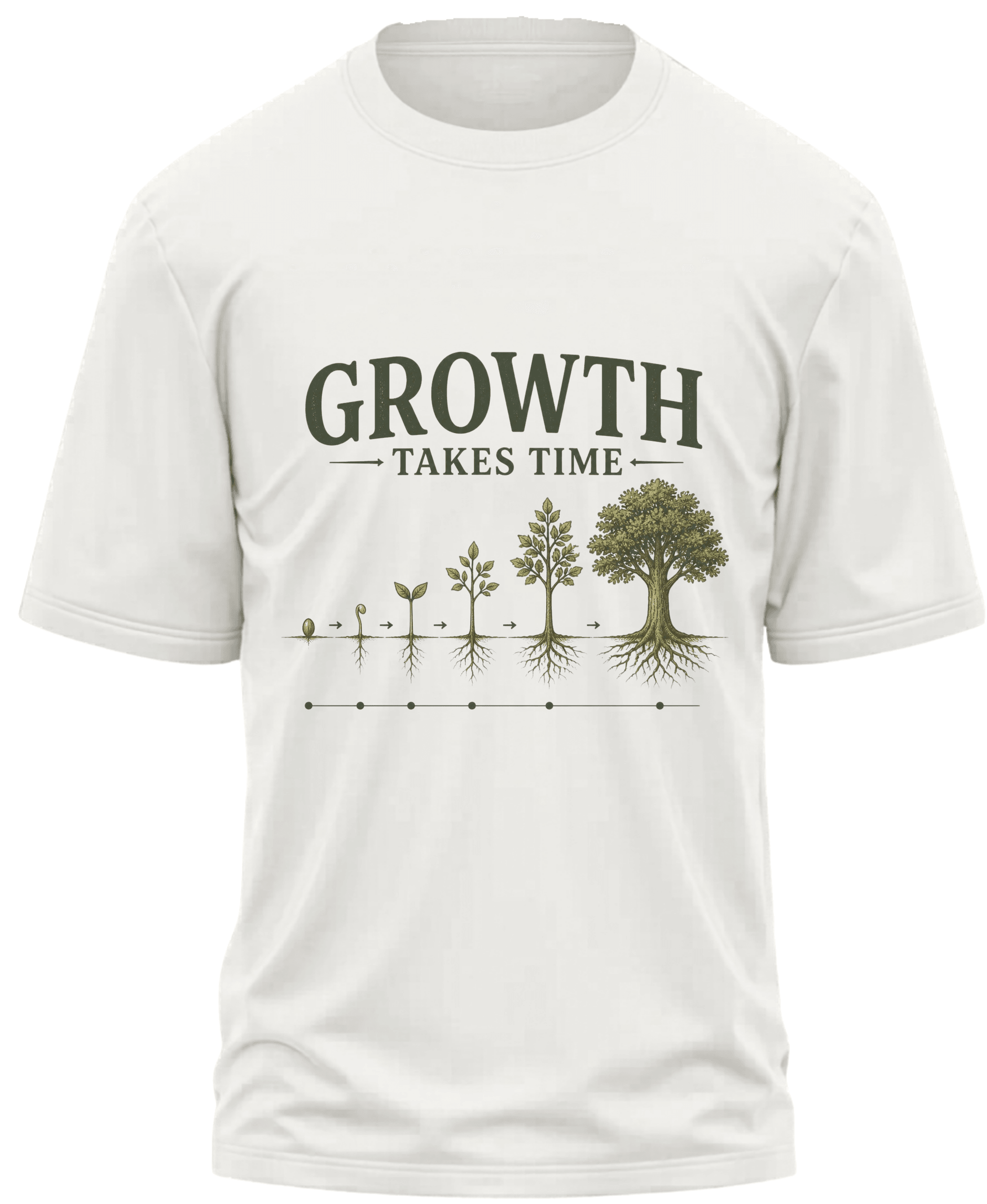 Growth Takes Time Motivational T-Shirt for Men | Zilevo – THE ZILEVO