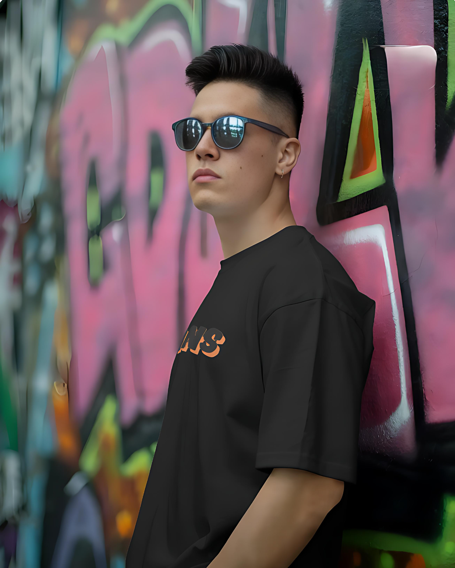 Dual Nature Unleashed Back Print Oversized Tee