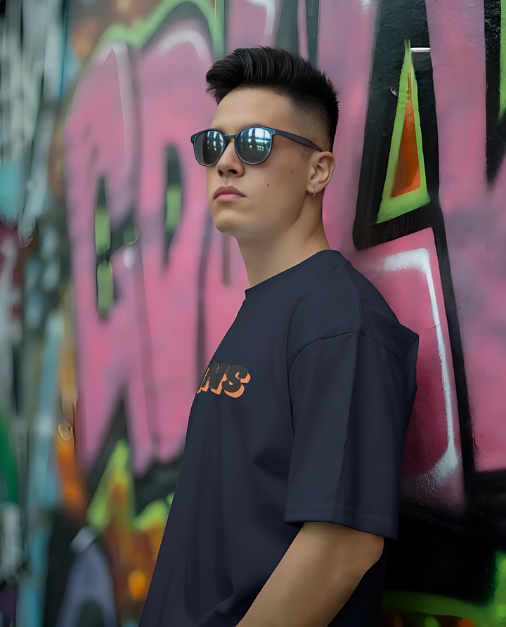 Dual Nature Unleashed Back Print Oversized Tee