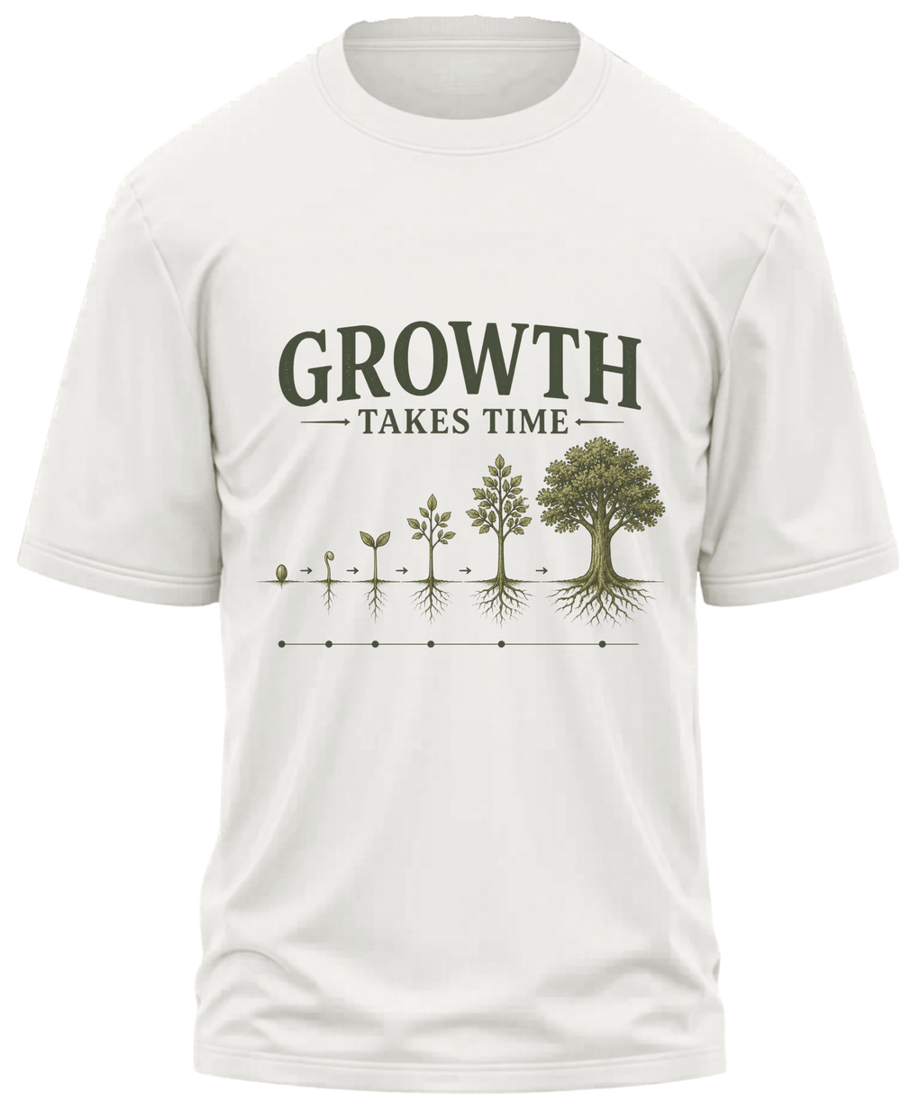 Growth Takes Time Motivational T-Shirt for Men | Zilevo – THE ZILEVO