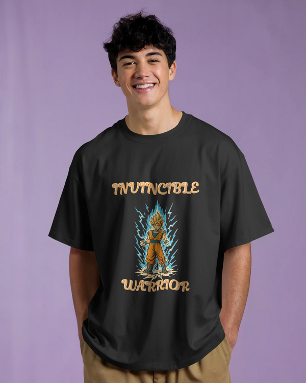Invincible Warrior Goku Graphic Oversized Tee