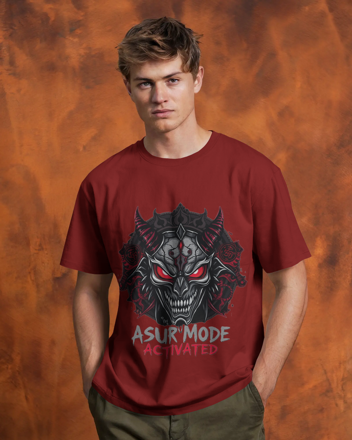 Asur Mode Activated Front Print Regular Fit Tee