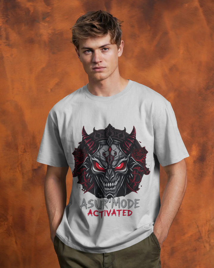 Asur Mode Activated Front Print Regular Fit Tee