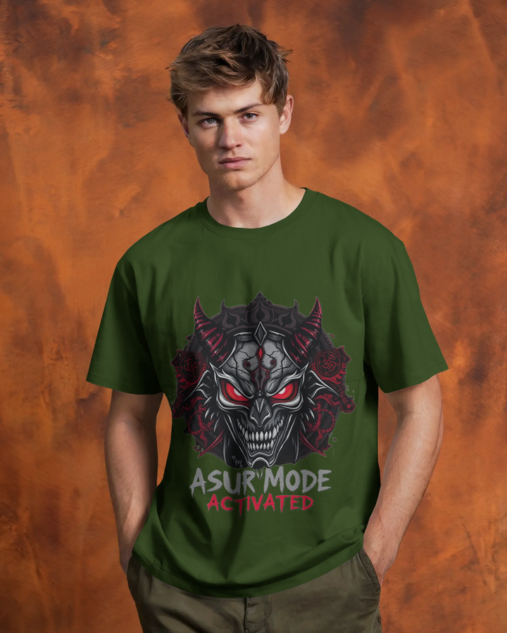 Asur Mode Activated Front Print Regular Fit Tee