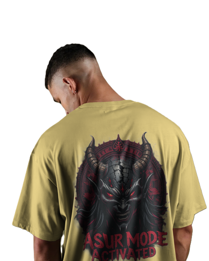 Asur Mode Activated Back Print Oversized Tee