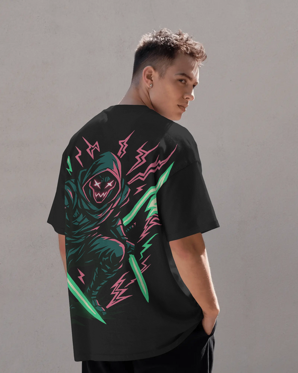 Neon Reaper Oversized Graphic Tee - THE ZILEVO