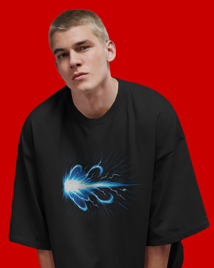 Super Saiyan Goku Ascension Power Mode Oversized Tee with Back Print