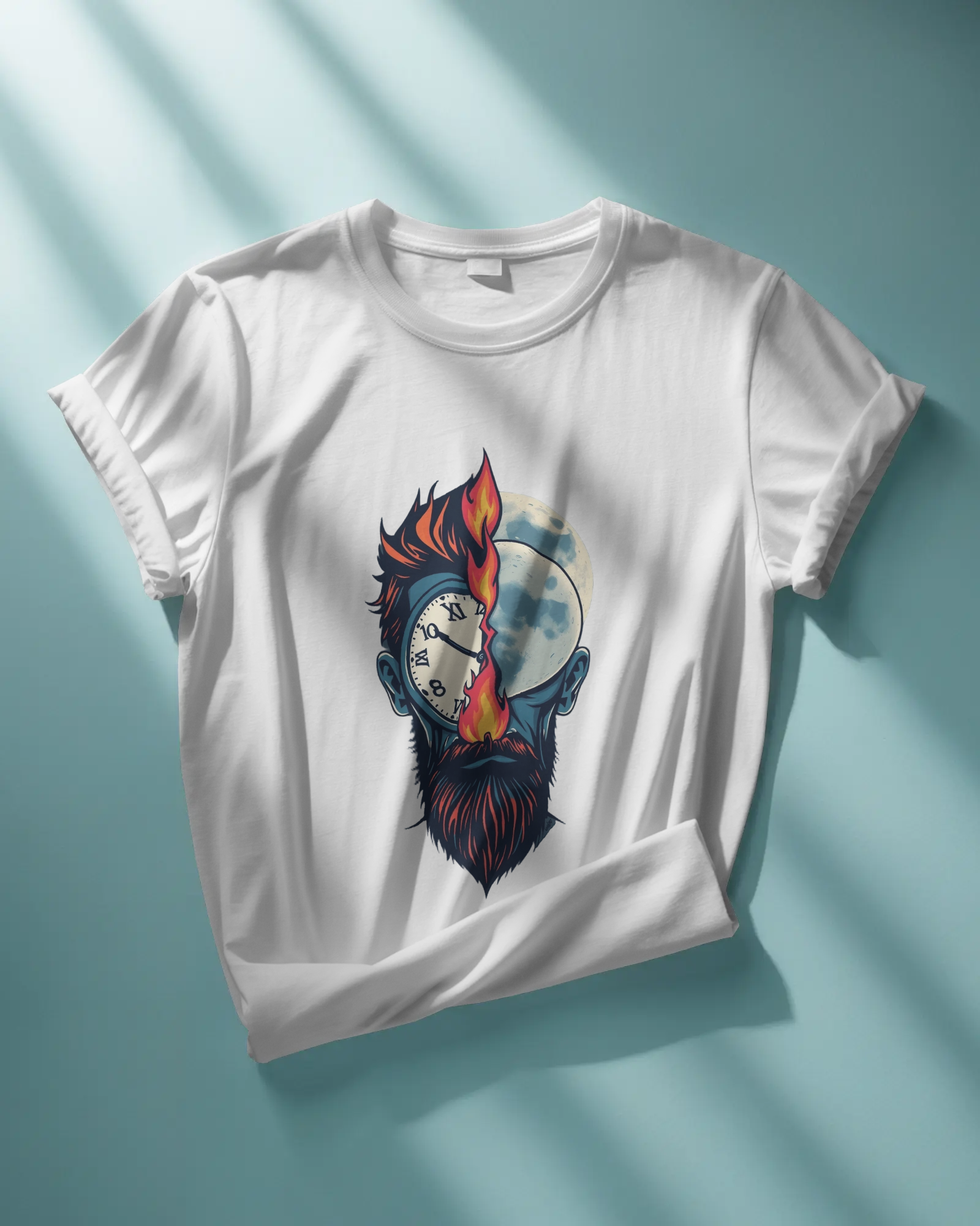 Time & Flow Burning Moment Graphic Regular Fit Tee