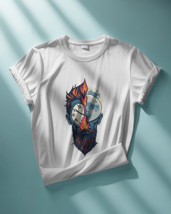 Time & Flow Burning Moment Graphic Regular Fit Tee