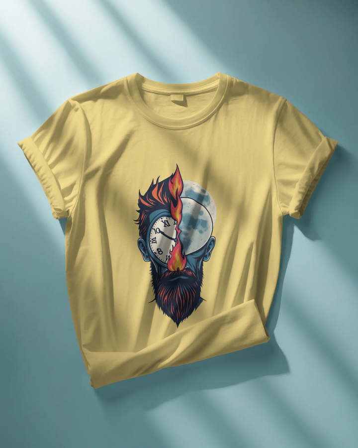 Time & Flow Burning Moment Graphic Regular Fit Tee