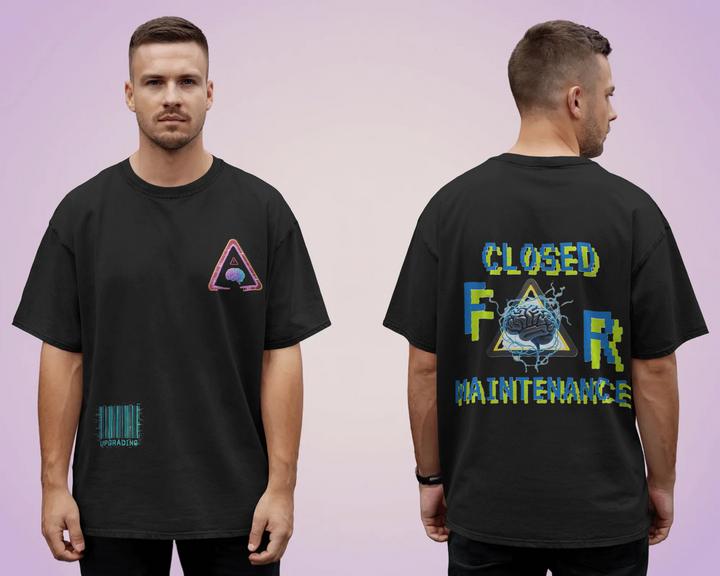 Closed for Maintenance Oversized Graphic Tee - THE ZILEVO