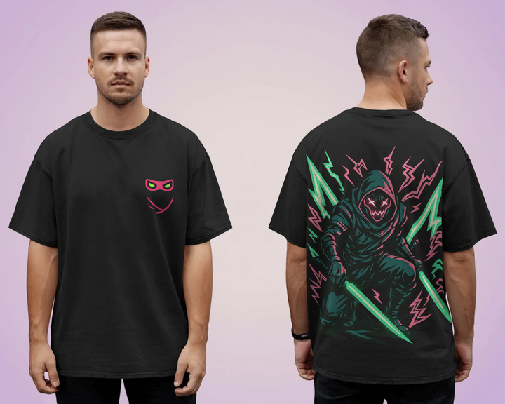 Neon Reaper Oversized Graphic Tee - THE ZILEVO