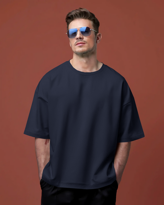 Trident Mode On Back Print Oversized Tee