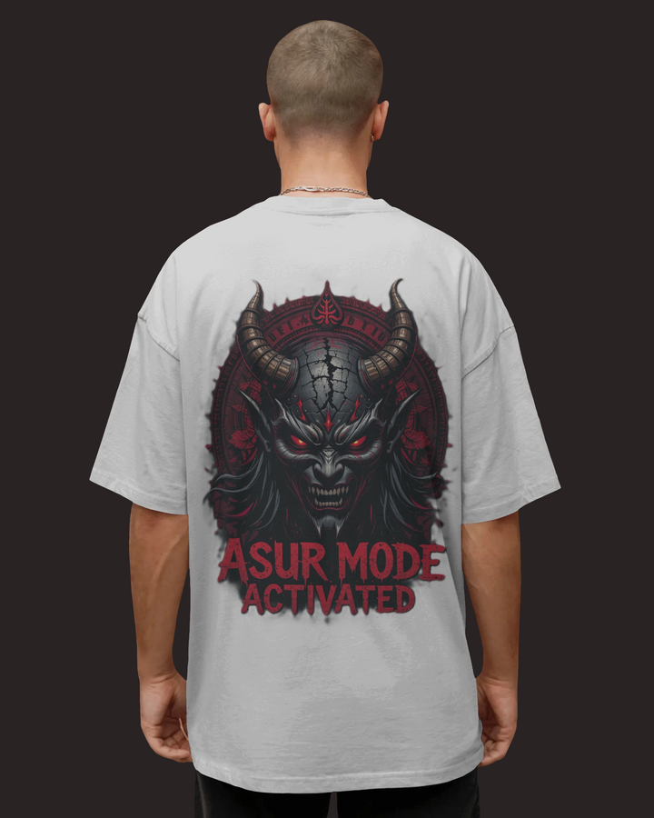 Asur Mode Activated Back Print Oversized Tee