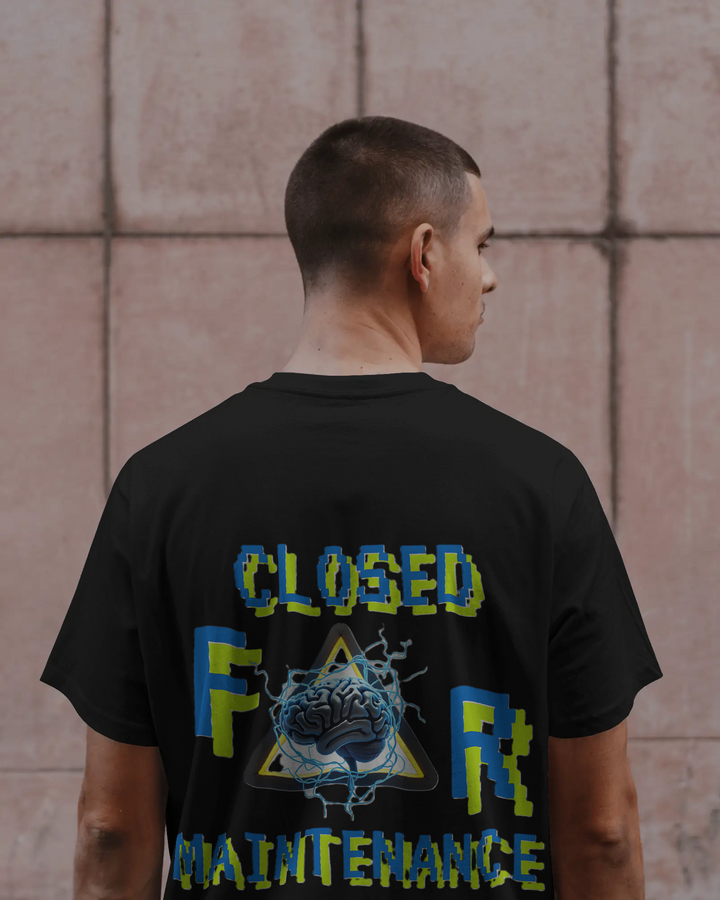 Closed for Maintenance Oversized Graphic Tee - THE ZILEVO