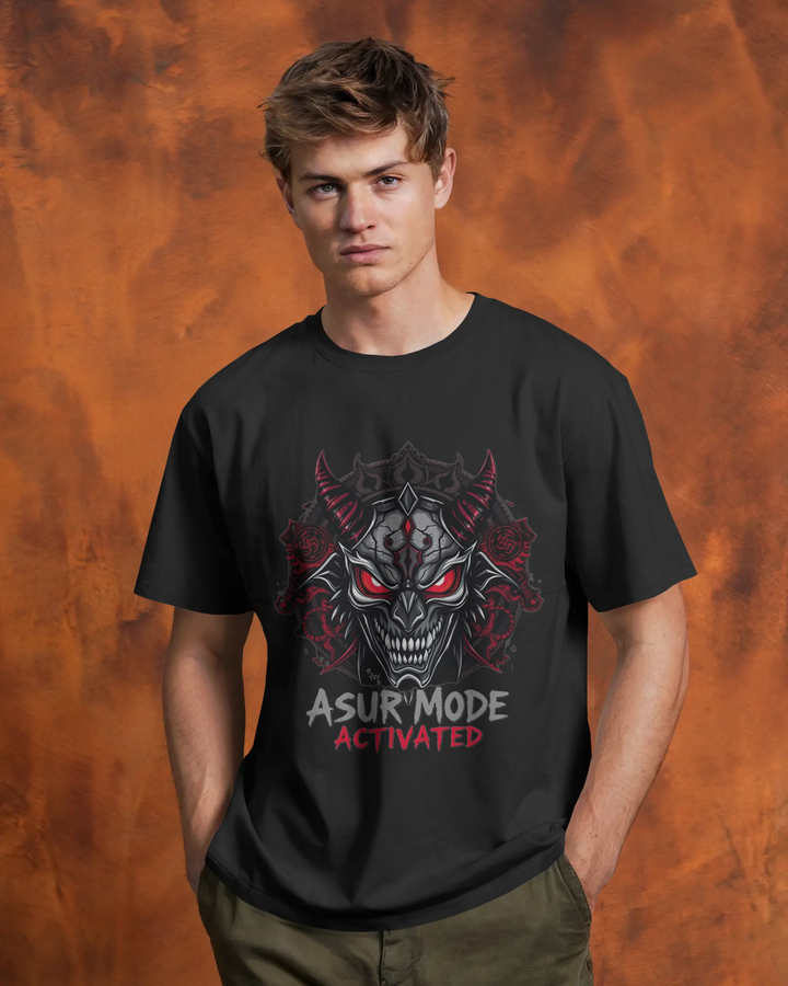 Asur Mode Activated Front Print Regular Fit Tee