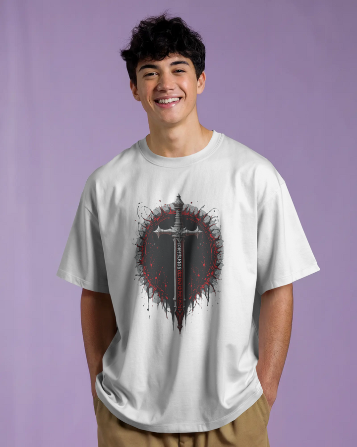The Dark Blade Blood Moon Graphic Oversized Tee