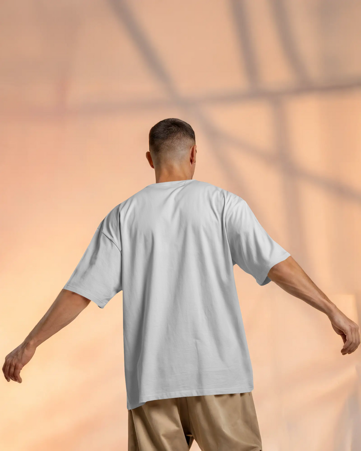 Dual Shade Lion Graphic Oversized Tee