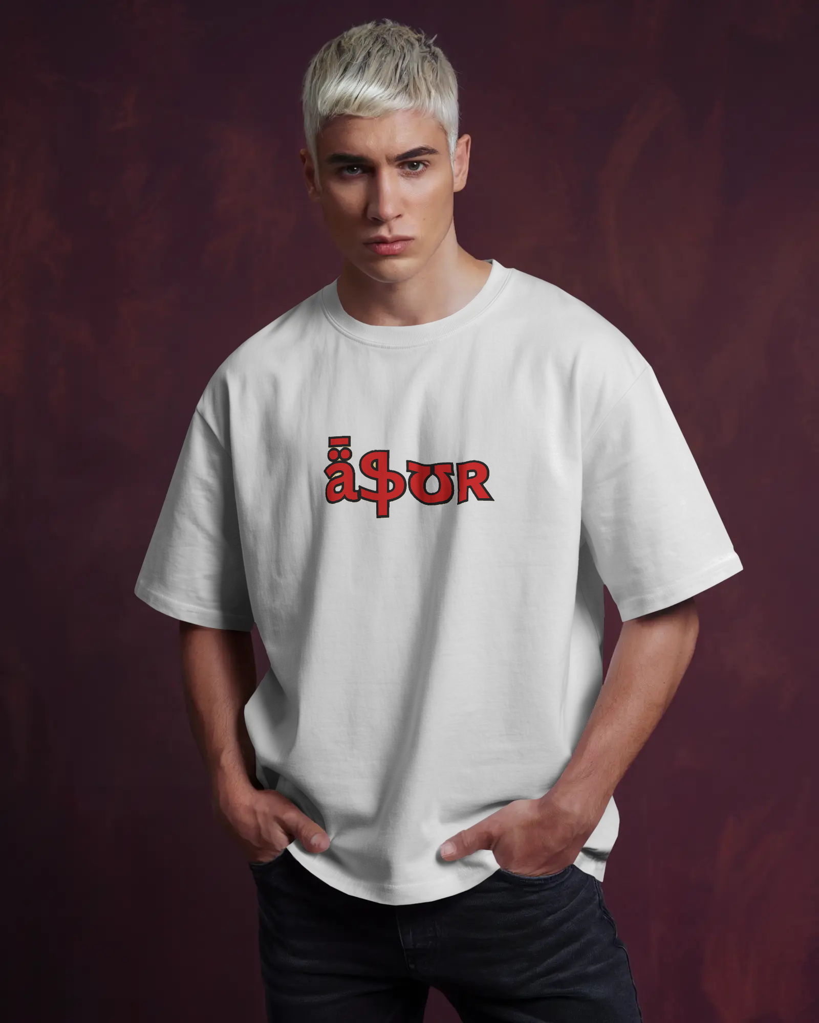 Asur Mode Activated Back Print Oversized Tee