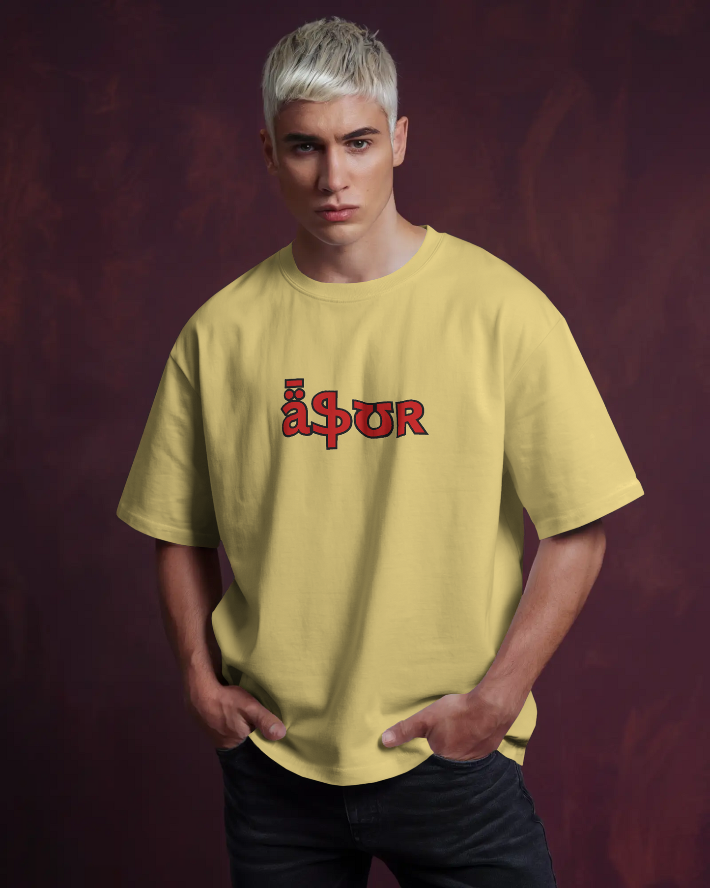 Asur Mode Activated Back Print Oversized Tee