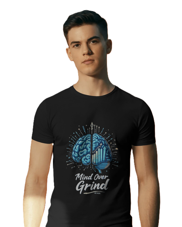 Mind Over Grind Black Regular Fit Tee