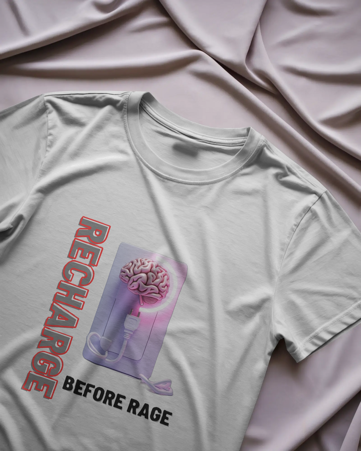Recharge Before Rage Graphic Regular Fit Tee