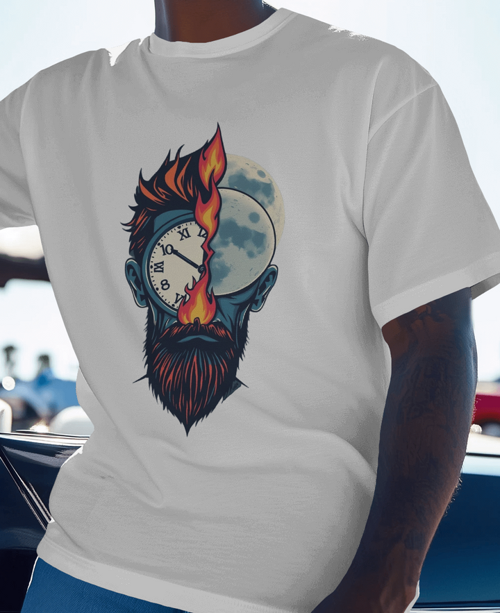 Time & Flow Burning Moment Graphic Regular Fit Tee